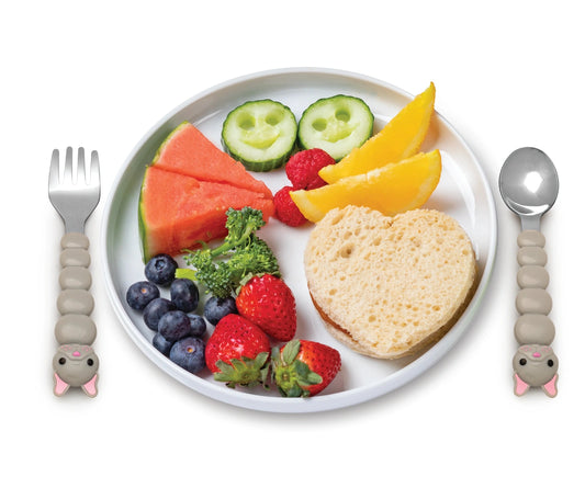 Melii Animal Utensil Set - Cat/Bulldog