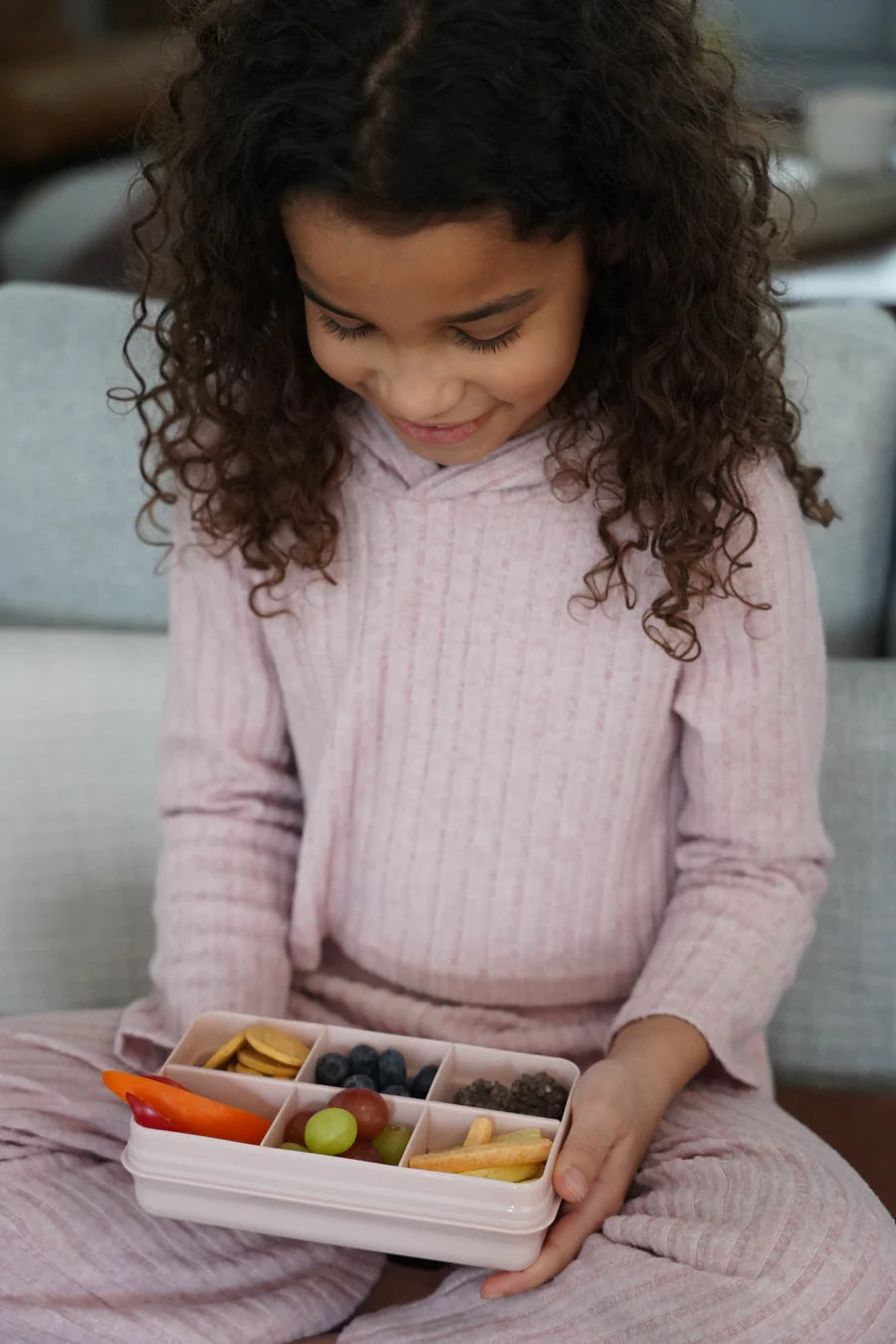 Melii Snackle Box Mini 6 Compartment - Blue