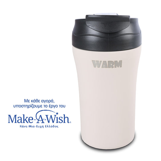 Stainless steel insulated travel mug hot and cold - Grey 450ml