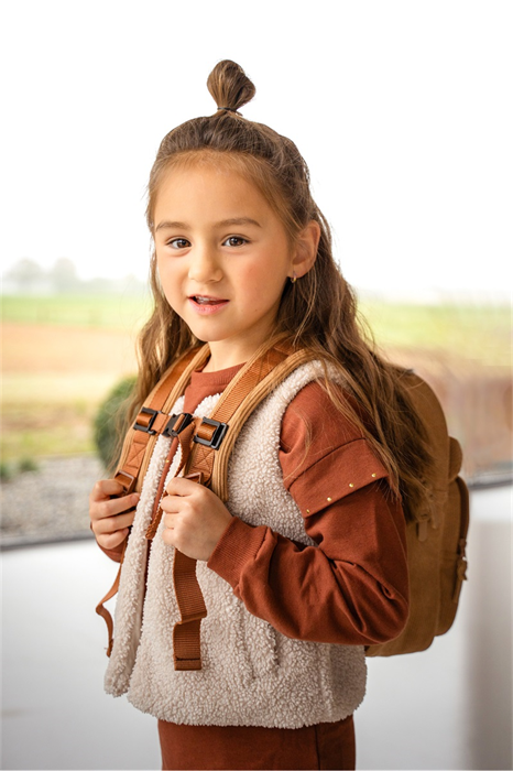 Backpack Beary Excited - Brown Corduroy