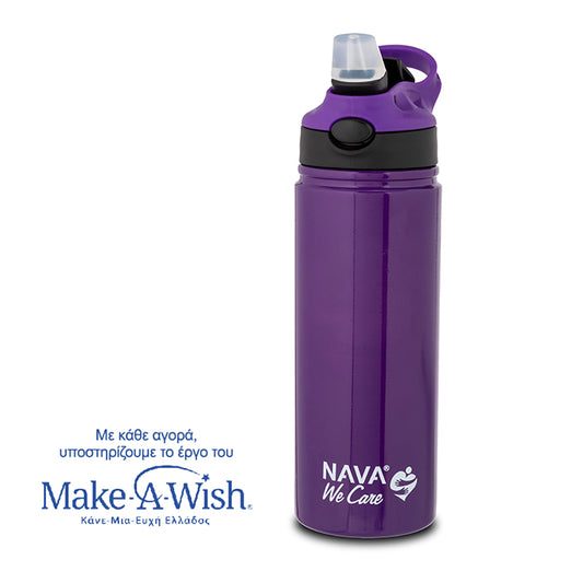 Stainless steel drink bottle "We Care" - Purple 500ml