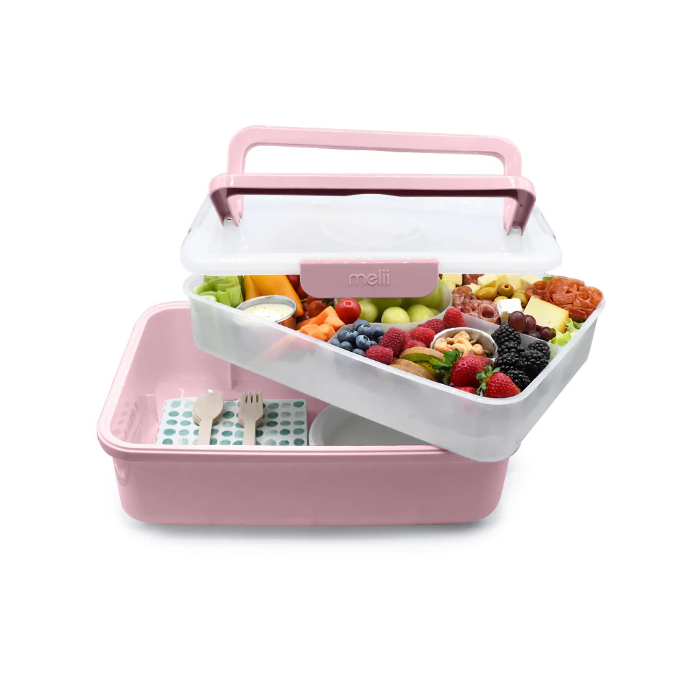 Melii Rectangular Snackle Platter Box - Blush