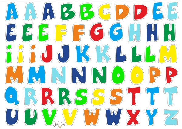 Waterproof lunch box sticker - ABC Rainbow