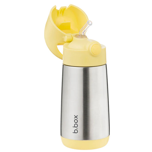 b.box Insulated Straw Bottle 350ml – Lemon Twist
