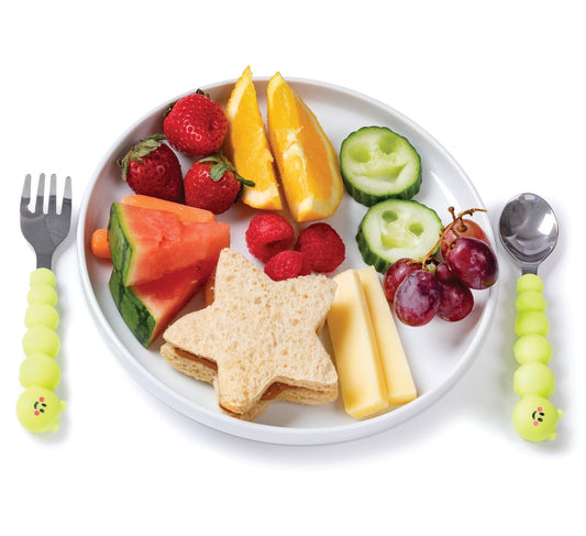 Melii Silicone Caterpillar Spoon & Fork Set