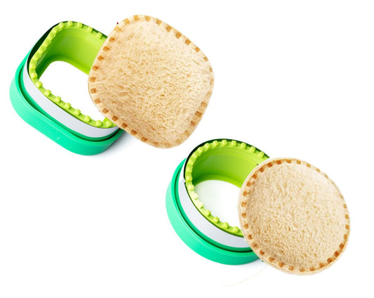 Lekkabox sandwich cutter & sealer set of 2 - circle & square
