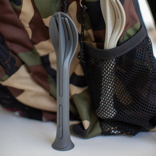 Cutlery Set 3 piece KLIKK POCKET - Ash Grey