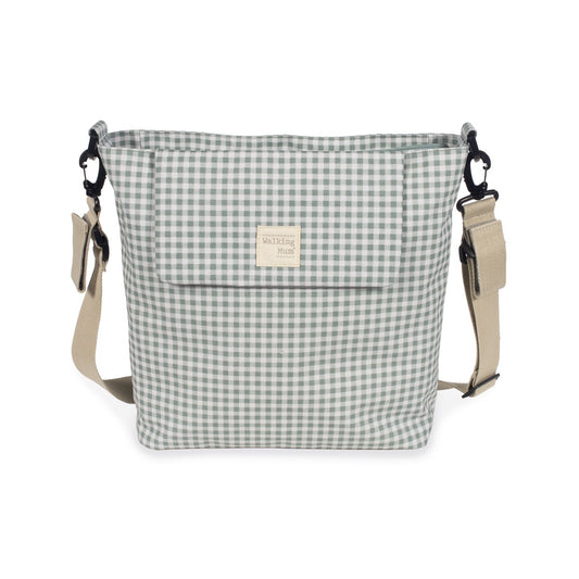 Walking Mum Changing Bag - I love Vichy GREEN