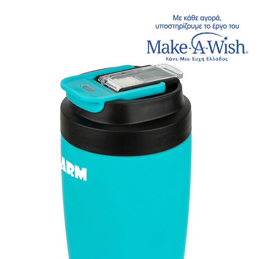 Stainless steel insulated travel mug hot and cold - Turquoise 500ml