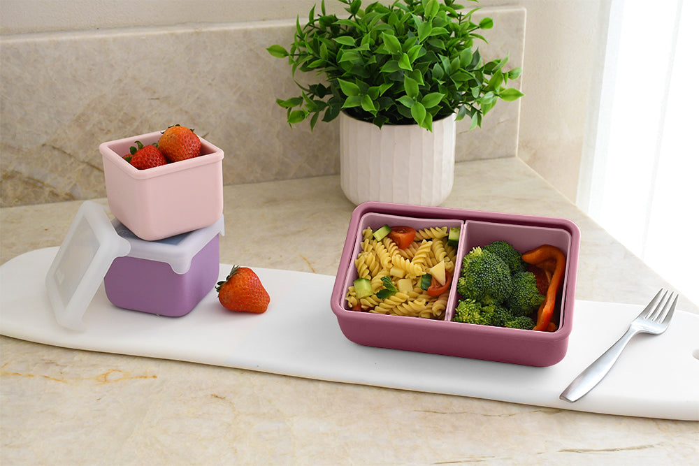 Melii Silicone Bento - Berry/Blush