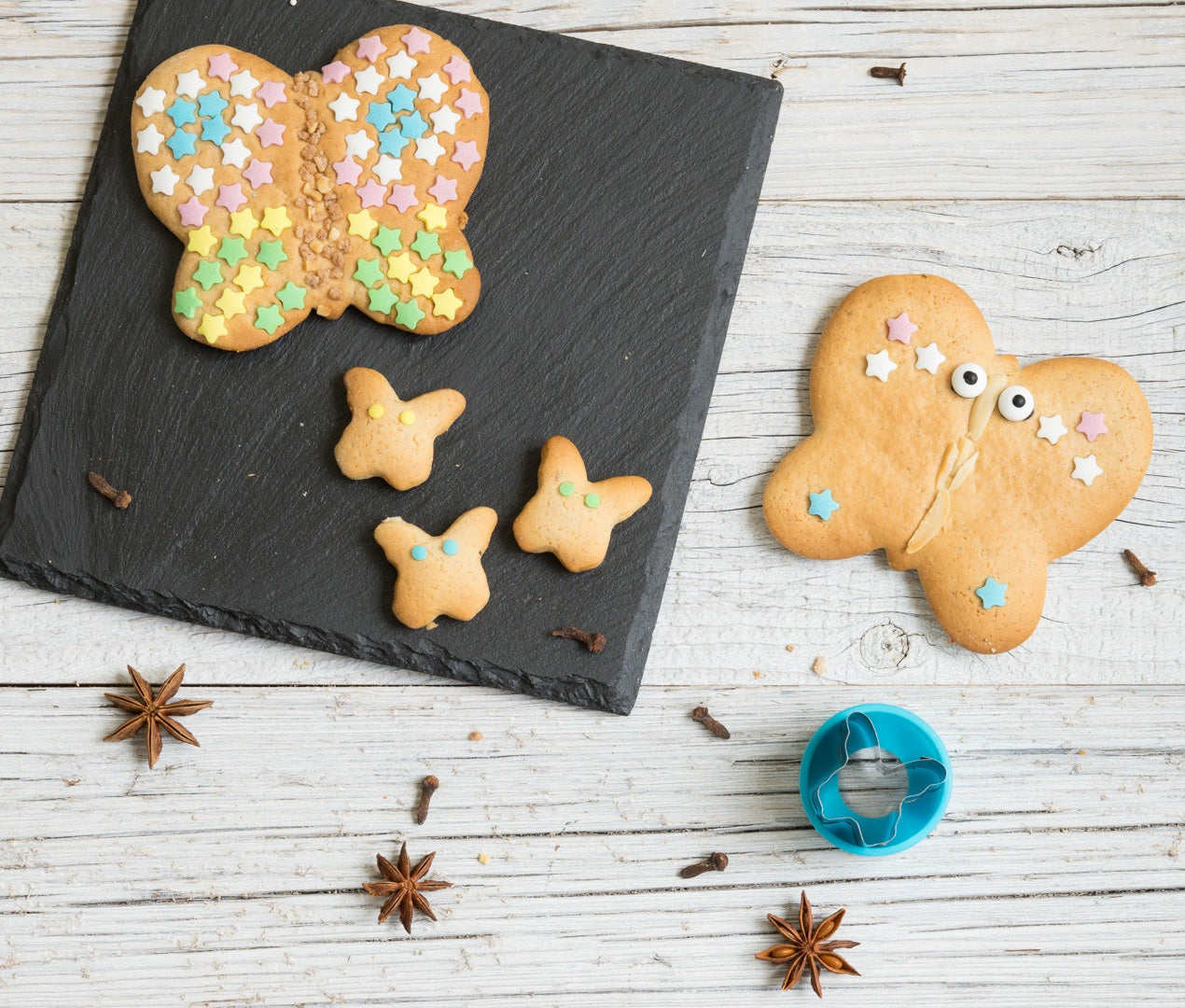 Stainless steel Sandwich Cutter Butterfly - set of 3