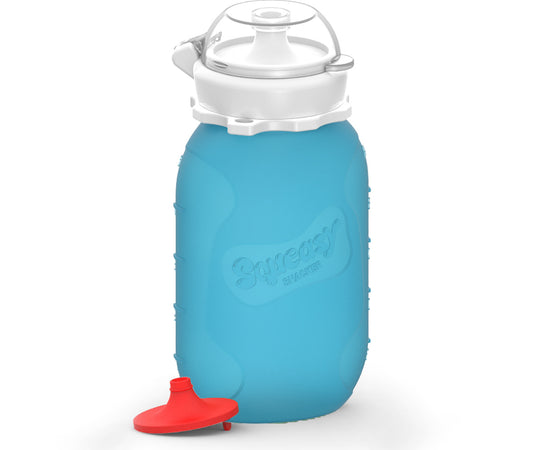 Squeasy Snacker, 180ml - reusable pouch aqua