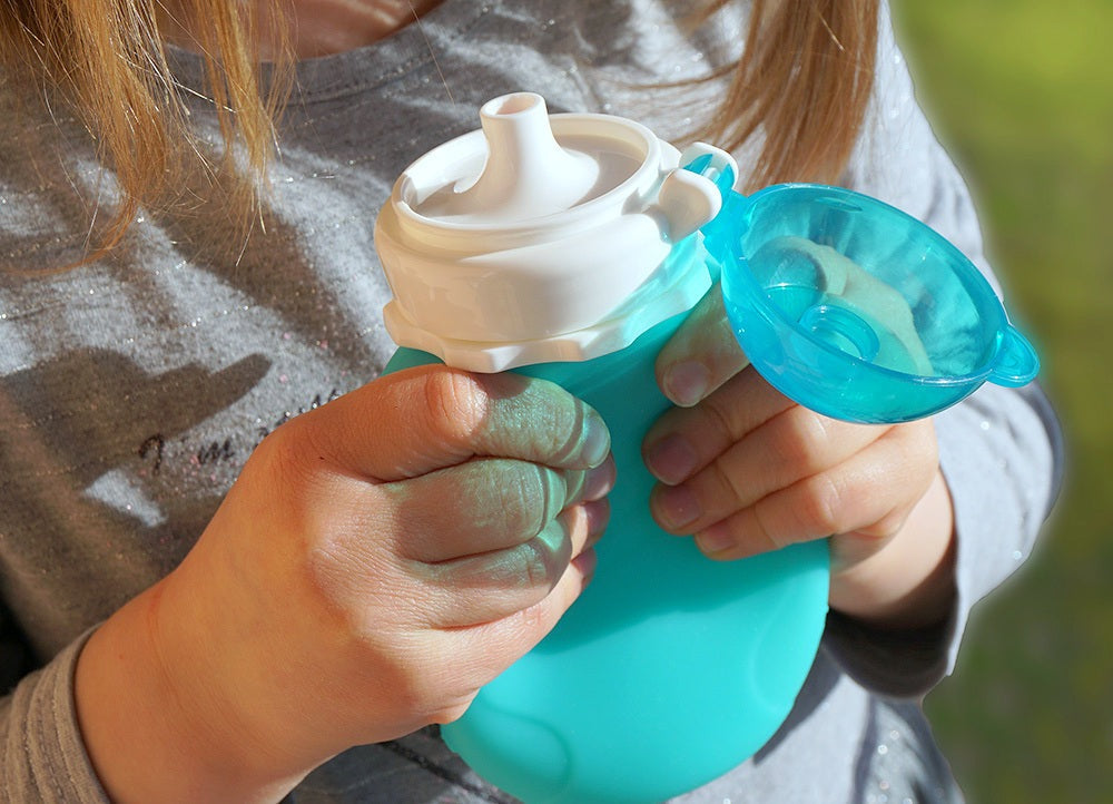 Squeasy Snacker, 180ml - reusable pouch aqua