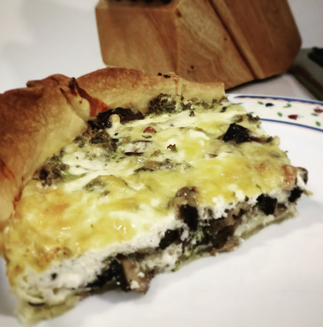 Broccoli Mushroom quiche