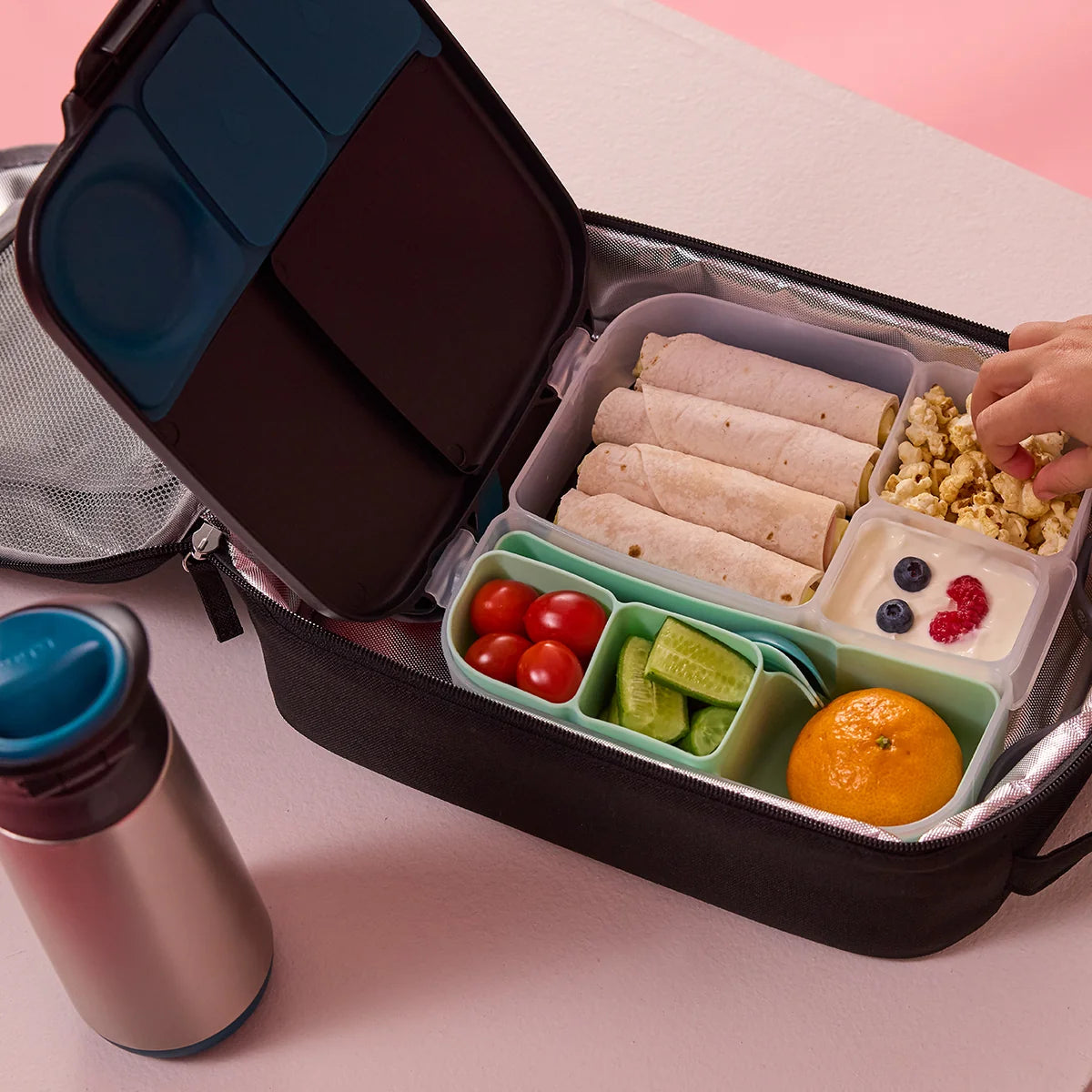 b.box silicone bento tray - lunchbox - forest