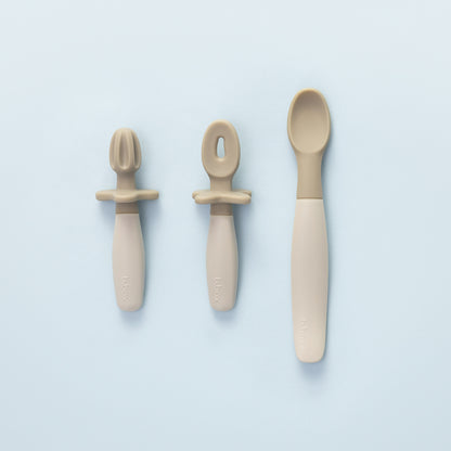b.box weaning cutlery trio - latte