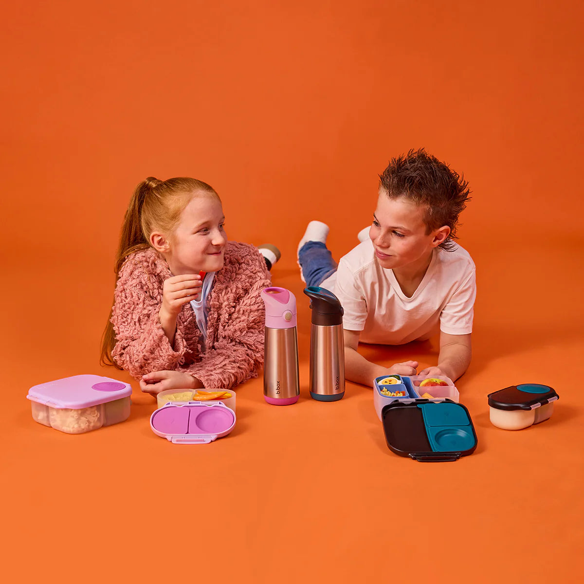 b.box silicone bento tray - mini lunchbox - berry
