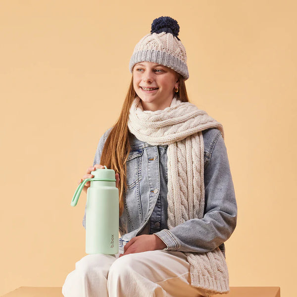b.box Insulated Flip Top 1 Litre Bottle - Spearmint