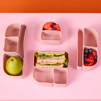 b.box silicone bento tray - mini lunchbox - berry