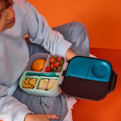 b.box silicone bento tray - mini lunchbox - forest