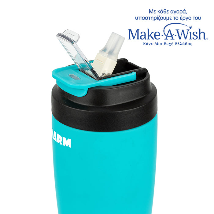 Stainless steel insulated travel mug hot and cold - Turquoise 500ml
