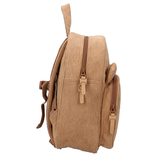 Backpack Beary Excited - Brown Corduroy