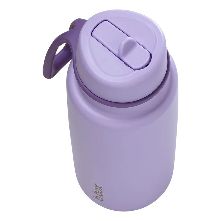 b.box Insulated Flip Top 1 Litre Bottle - lilac love