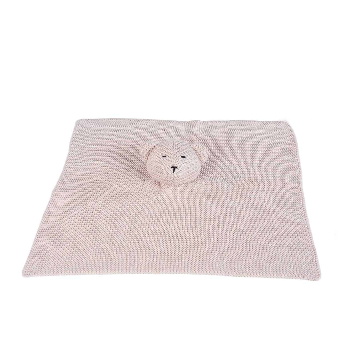 Walking Mum Knitted Bear Doudou PINK