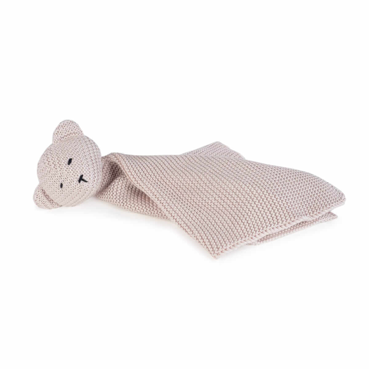 Walking Mum Knitted Bear Doudou PINK
