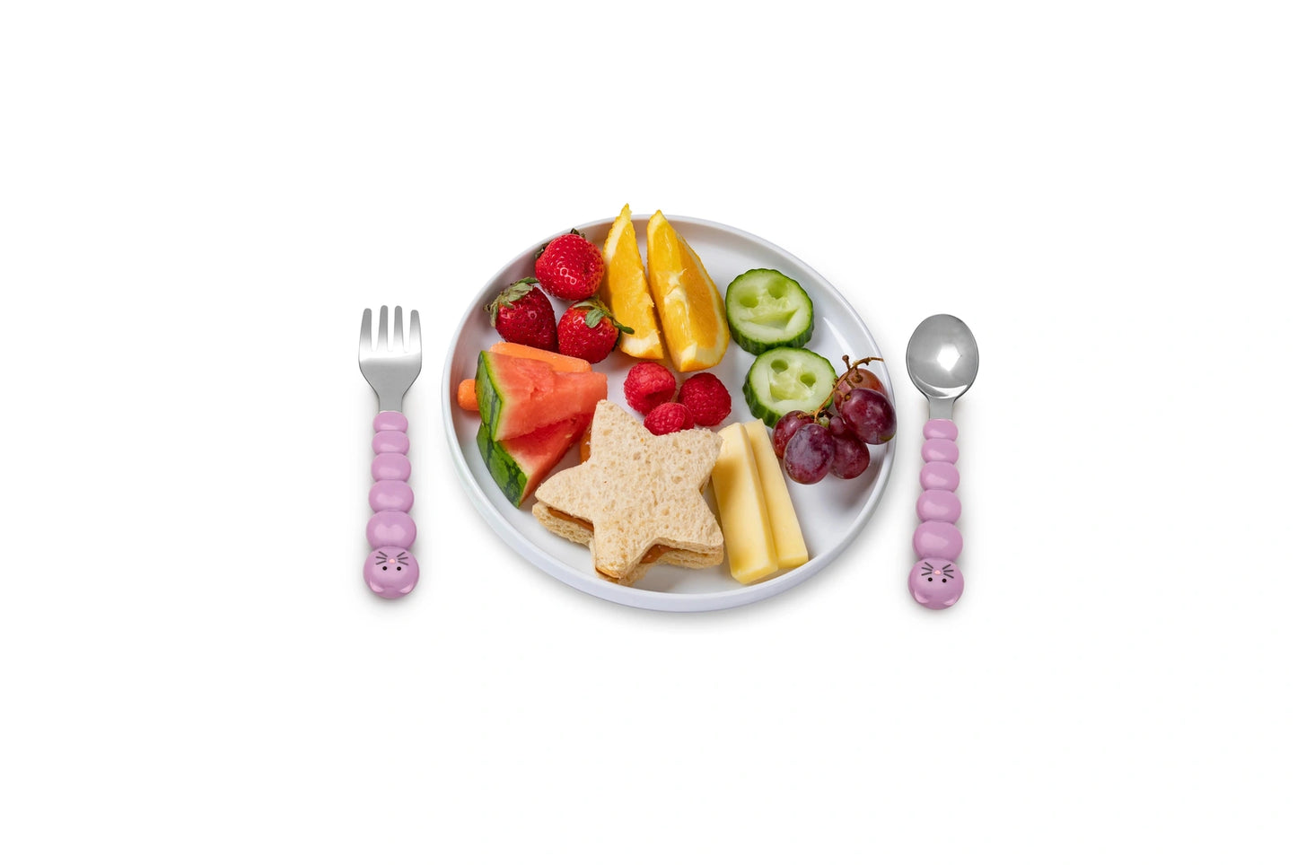 Melii Animal Utensil Set - Cat/Bulldog