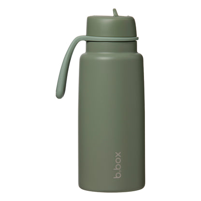 b.box Insulated Flip Top 1 Litre Bottle - Olive