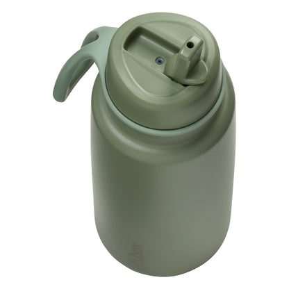 b.box Insulated Flip Top 1 Litre Bottle - Olive