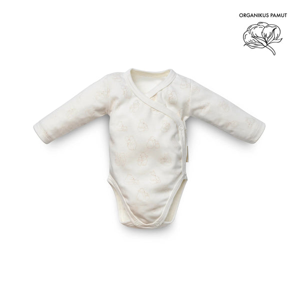 Organic Long Sleeve Kimono Bodysuit - Full Print