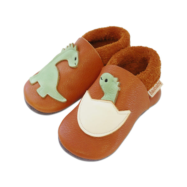 Baobaby soft sole baby shoes - Dino surprise