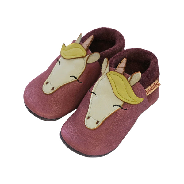 Baobaby soft sole baby shoes - Unicorn dreams