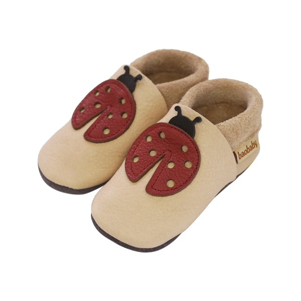 Baobaby soft sole baby shoes - Ladybird