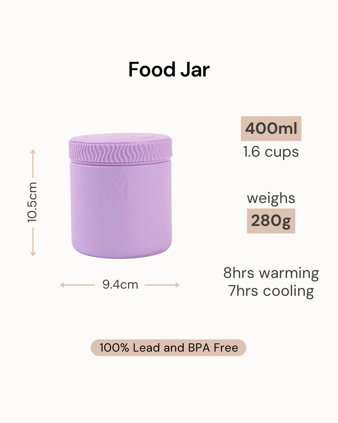 MontiiCo Insulated Food Jar - Midnight