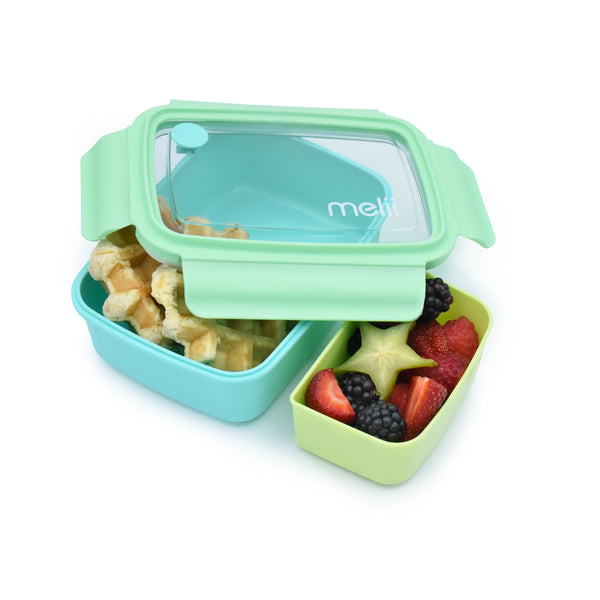 Melii Bento Snack box 880ml - Blue Mint Lime