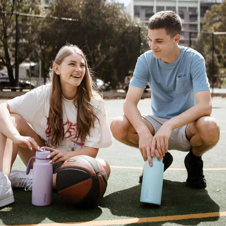 b.box Insulated Flip Top 1 Litre Bottle - lilac love