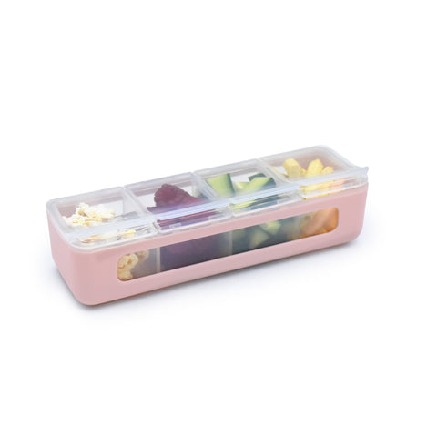 Melii Snackle Box 4 Compartment - Pink