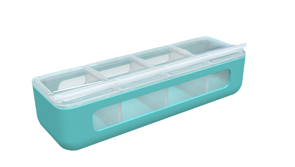 Melii Snackle Box 4 Compartment - Blue