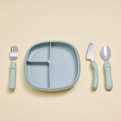 b.box jnr cutlery trio - sage