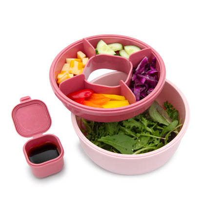 Melii Salad Bento Container - Berry/Blush
