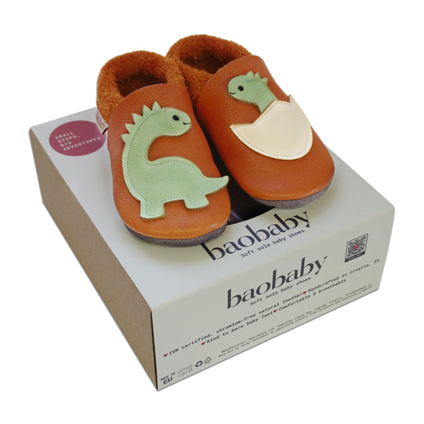 Baobaby soft sole baby shoes - Dino surprise