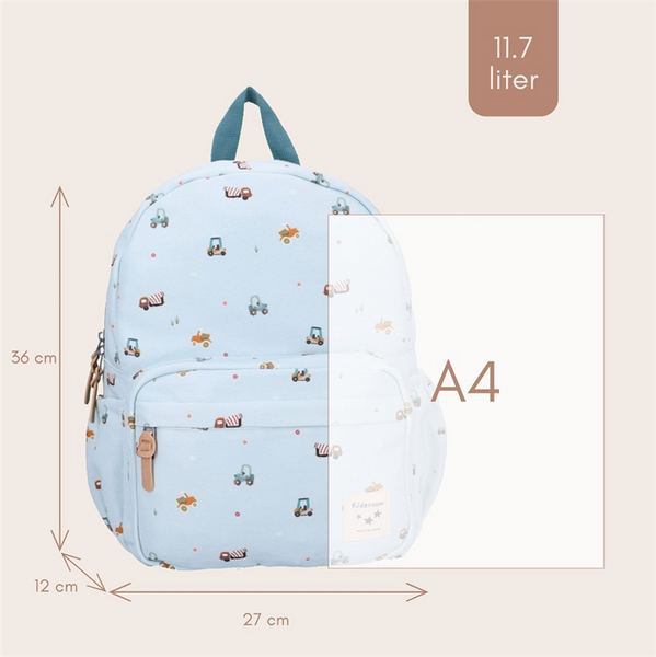 Backpack Little Story - Blue Trucks