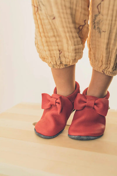 Baobaby soft sole baby shoes - Pirouettes Cherry