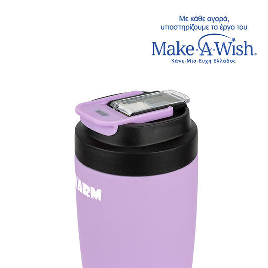 Stainless steel insulated travel mug hot and cold -  Lilac 500ml