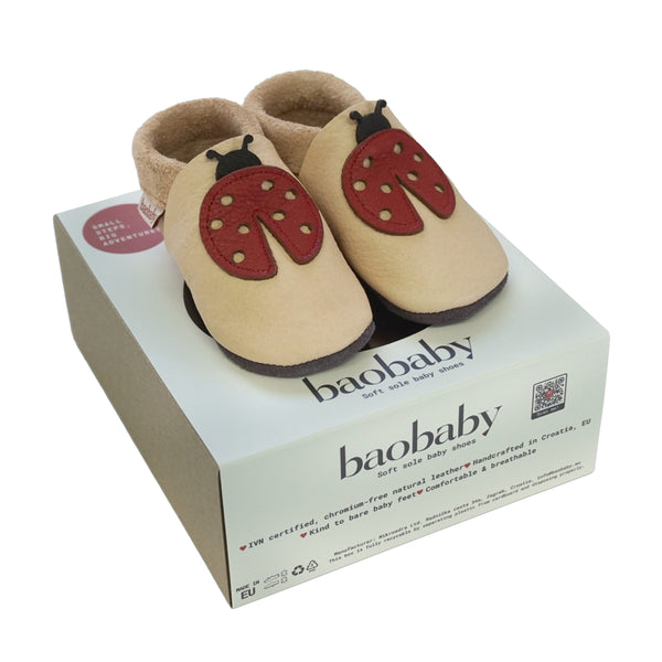 Baobaby soft sole baby shoes - Ladybird