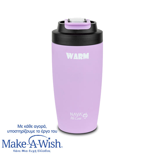Stainless steel insulated travel mug hot and cold -  Lilac 500ml