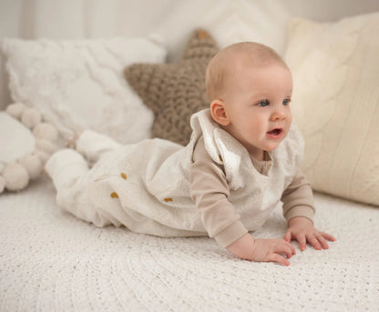 Organic Toddler Sleeping Bag with legs TOG 0.5 - Cloud